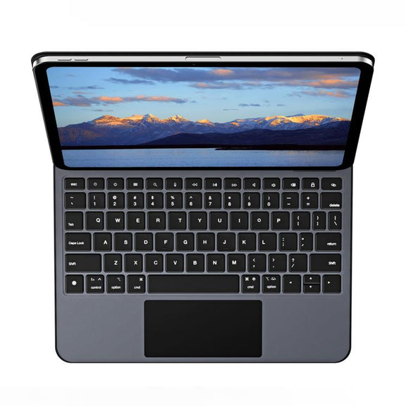 For iPad Pro 11 2024 DUX DUCIS MK Pro Series Floating Magnetic Keyboard Tablet Leather Case(Black)