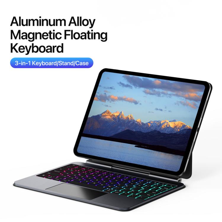 For iPad Pro 11 2024 DUX DUCIS MK Pro Series Floating Magnetic Keyboard Tablet Leather Case(Black) - free shipping - PMC Jewellery - Order now!