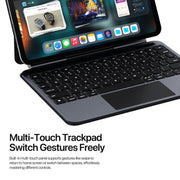 For iPad Pro 11 2024 DUX DUCIS MK Pro Series Floating Magnetic Keyboard Tablet Leather Case(Black)
