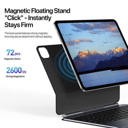 For iPad Pro 11 2024 DUX DUCIS MK Pro Series Floating Magnetic Keyboard Tablet Leather Case(Black) - free shipping - PMC Jewellery - Order now!