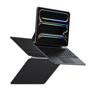 For iPad Pro 13 2024 DUX DUCIS MK Pro Series Floating Magnetic Keyboard Tablet Leather Case(Black)