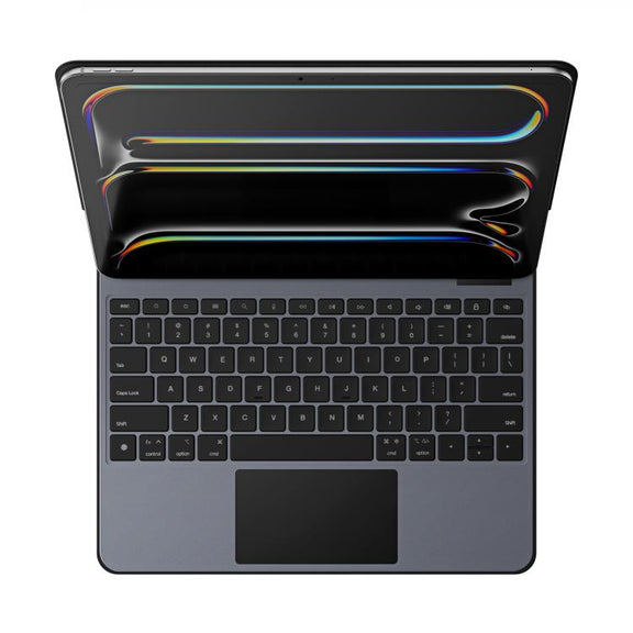 For iPad Pro 13 2024 DUX DUCIS MK Pro Series Floating Magnetic Keyboard Tablet Leather Case(Black)