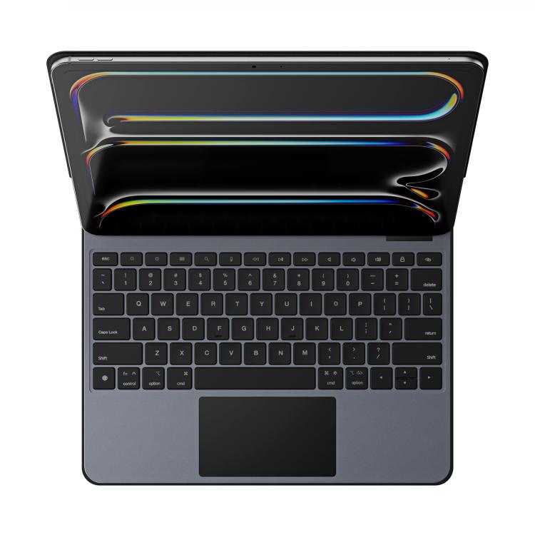 For iPad Pro 13 2024 DUX DUCIS MK Pro Series Floating Magnetic Keyboard Tablet Leather Case(Black)