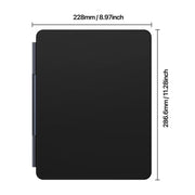 For iPad Pro 13 2024 DUX DUCIS MK Pro Series Floating Magnetic Keyboard Tablet Leather Case(Black)