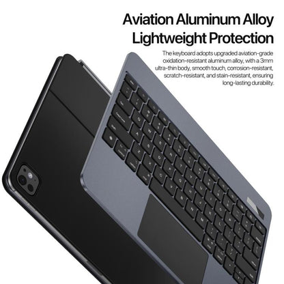 For iPad Pro 13 2024 DUX DUCIS MK Pro Series Floating Magnetic Keyboard Tablet Leather Case(Black) - free shipping - PMC Jewellery - Order now!