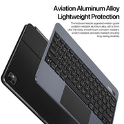 For iPad Pro 13 2024 DUX DUCIS MK Pro Series Floating Magnetic Keyboard Tablet Leather Case(Black)