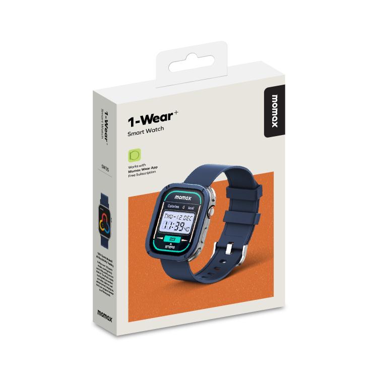 MOMAX SW3S 1.99 inch Screen 3ATM Water-resistant Smart Sports Watch(Blue)
