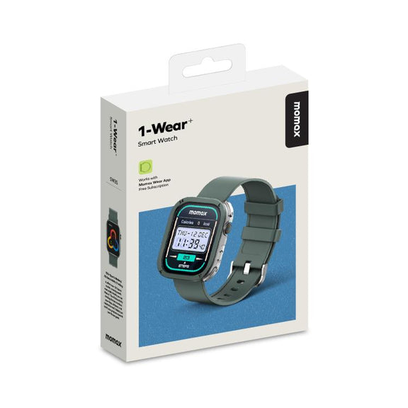 MOMAX SW3S 1.99 inch Screen 3ATM Water-resistant Smart Sports Watch(Green)