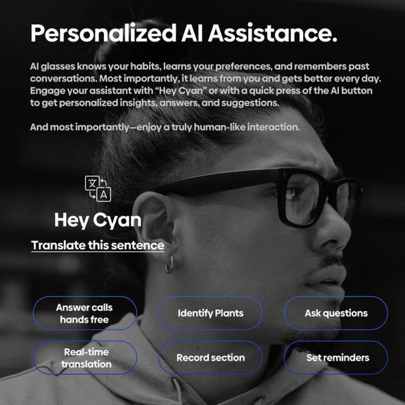 Zeblaze Eyewear AI Shooting Glasses Open-ear Audio AI Assistance(Sunglasses Lenses)