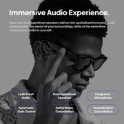 Zeblaze Eyewear AI Shooting Glasses Open-ear Audio AI Assistance(Transparent Lenses)
