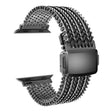For Apple Watch 46mm / 49mm / 45mm / 44mm Mesh Magnetic Stainless Steel Watch Band(Black) - free shipping - PMC TechLife - Order now!