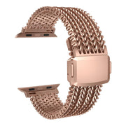 For Apple Watch 46mm / 49mm / 45mm / 44mm Mesh Magnetic Stainless Steel Watch Band(Rose Gold)