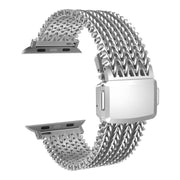 For Apple Watch 46mm / 49mm / 45mm / 44mm Mesh Magnetic Stainless Steel Watch Band(Titanium Color)