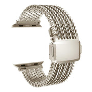 For Apple Watch 46mm / 49mm / 45mm / 44mm Mesh Magnetic Stainless Steel Watch Band(Starlight)