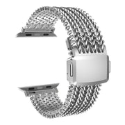 For Apple Watch 46mm / 49mm / 45mm / 44mm Mesh Magnetic Stainless Steel Watch Band(Silver)
