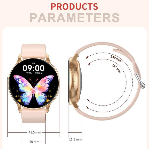 CY29 1.32 inch AMOLED Screen Female Smart Watch Supports COFIT APP(Gold Pink)
