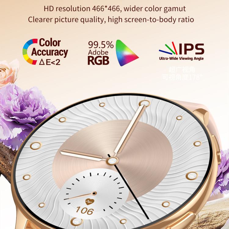 CY29 1.32 inch AMOLED Screen Female Smart Watch Supports COFIT APP(Gold Pink)
