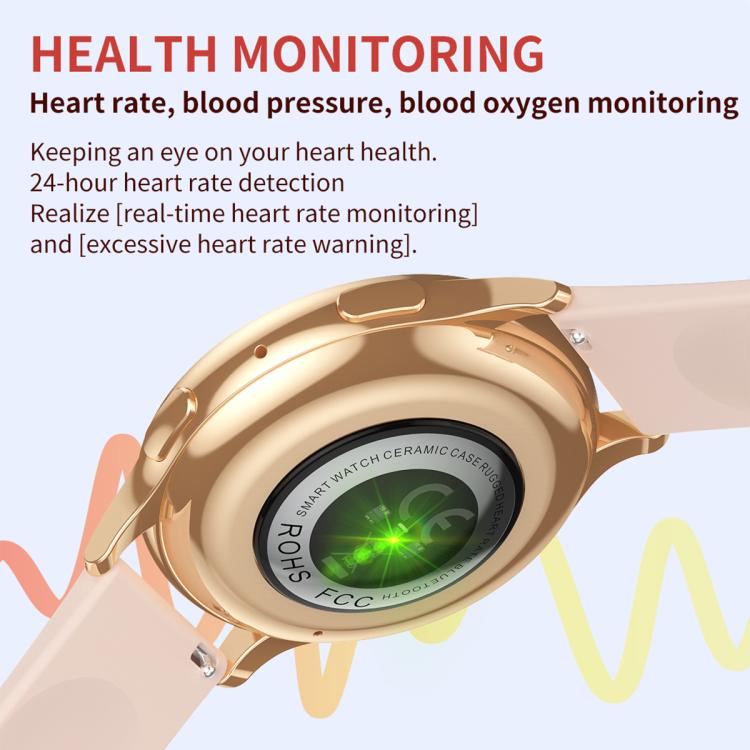 CY29 1.32 inch AMOLED Screen Female Smart Watch Supports COFIT APP(Gold Pink)