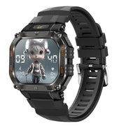 HT34 1.75 inch IPS Screen 3ATM Outdoor Sports BT Smart Watch(Black)