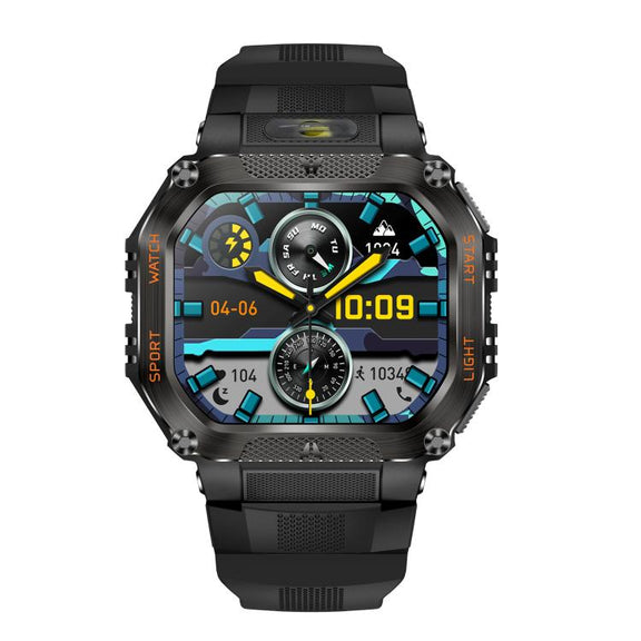 HT34 1.75 inch IPS Screen 3ATM Outdoor Sports BT Smart Watch(Black)