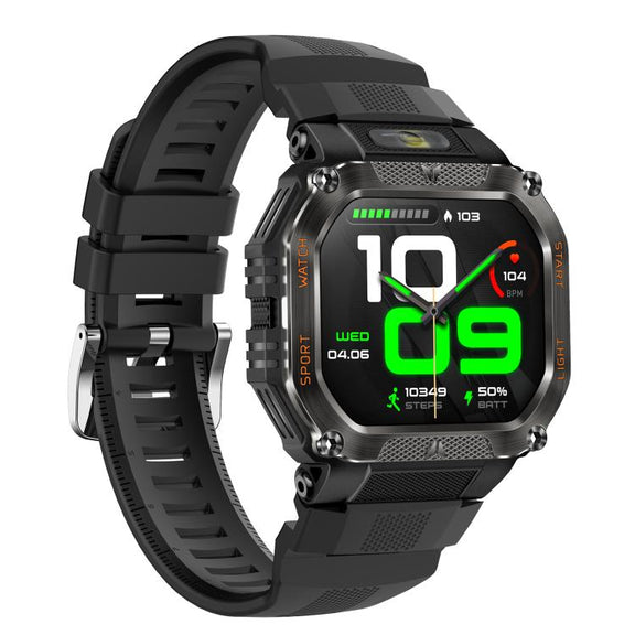 HT34 1.75 inch IPS Screen 3ATM Outdoor Sports BT Smart Watch(Black)