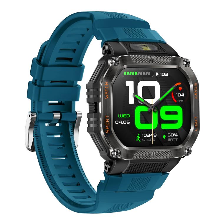 HT34 1.75 inch IPS Screen 3ATM Outdoor Sports BT Smart Watch(Blue)