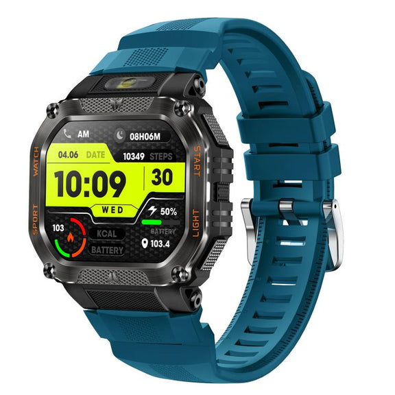 HT34 1.75 inch IPS Screen 3ATM Outdoor Sports BT Smart Watch(Blue)