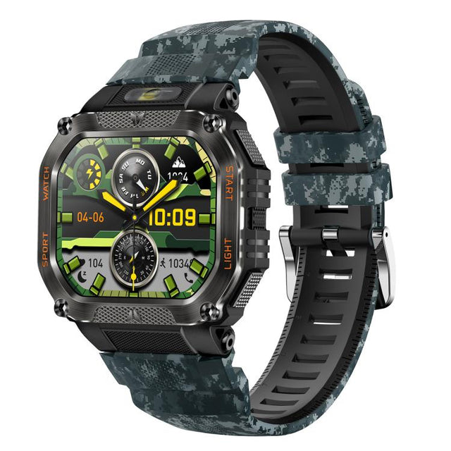 HT34 1.75 inch IPS Screen 3ATM Outdoor Sports BT Smart Watch(Camouflage)