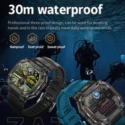 HT34 1.75 inch IPS Screen 3ATM Outdoor Sports BT Smart Watch(Black)