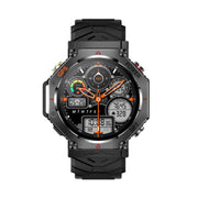 KC91 1.39 inch IPS Screen 3ATM Outdoor GPS Smart Watch with Flashlight(Black)