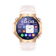 KC91 1.39 inch IPS Screen 3ATM Outdoor GPS Smart Watch with Flashlight(Pink)