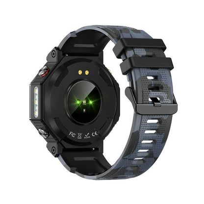 KC91 1.39 inch IPS Screen 3ATM Outdoor GPS Smart Watch with Flashlight(Camouflage) - Smart Watches by PMC Jewellery | Online Shopping South Africa | PMC Jewellery | Buy Now Pay Later Mobicred