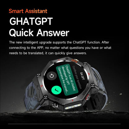 KC91 1.39 inch IPS Screen 3ATM Outdoor GPS Smart Watch with Flashlight(Camouflage) - Smart Watches by PMC Jewellery | Online Shopping South Africa | PMC Jewellery | Buy Now Pay Later Mobicred