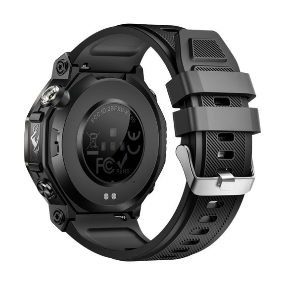 KT85 1.43 inch Screen 5ATM Outdoor Sports Smart Watch with Strong Flashlight(Black)