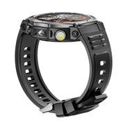 KT85 1.43 inch Screen 5ATM Outdoor Sports Smart Watch with Strong Flashlight(Black)