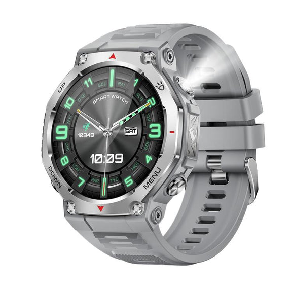 KT85 1.43 inch Screen 5ATM Outdoor Sports Smart Watch with Strong Flashlight(Grey)