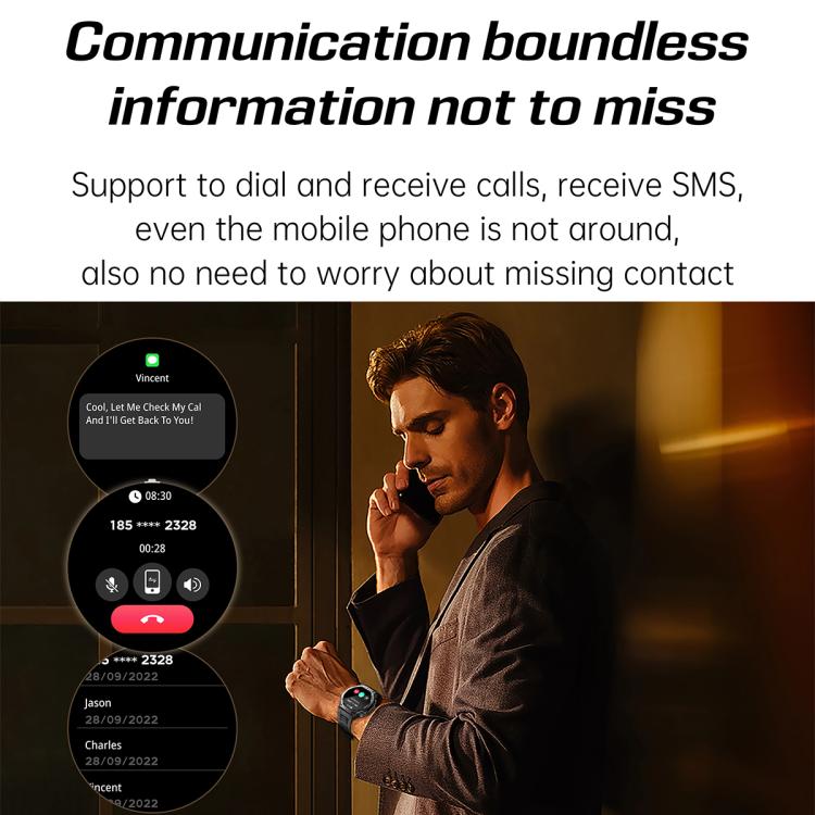 KT85 1.43 inch Screen 5ATM Outdoor Sports Smart Watch with Strong Flashlight(Black) - Smart Watches by PMC TechLife | Online Shopping South Africa | PMC TechLife | Buy Now Pay Later Mobicred