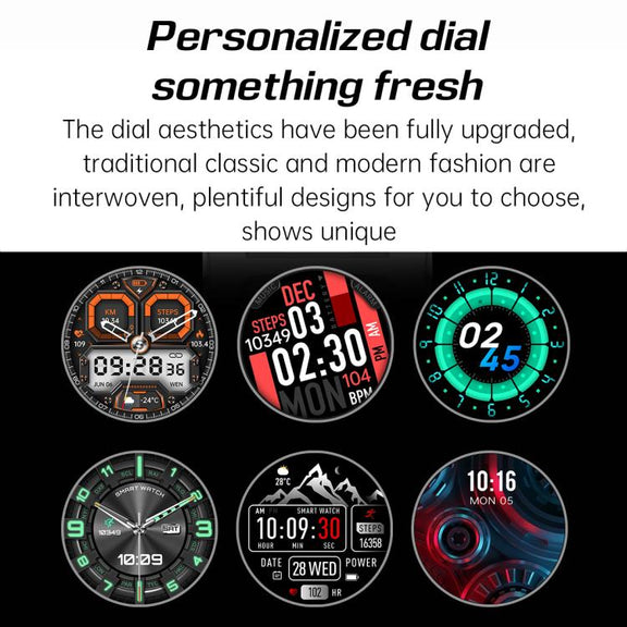 KT85 1.43 inch Screen 5ATM Outdoor Sports Smart Watch with Strong Flashlight(Black)