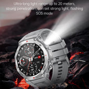 KT85 1.43 inch Screen 5ATM Outdoor Sports Smart Watch with Strong Flashlight(Grey)