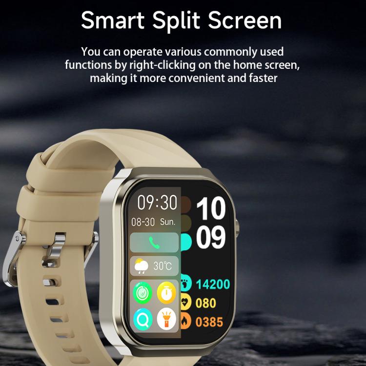 U13 2.2 inch IPS Curved Screen Smart Watch Supports BT Call(Black)