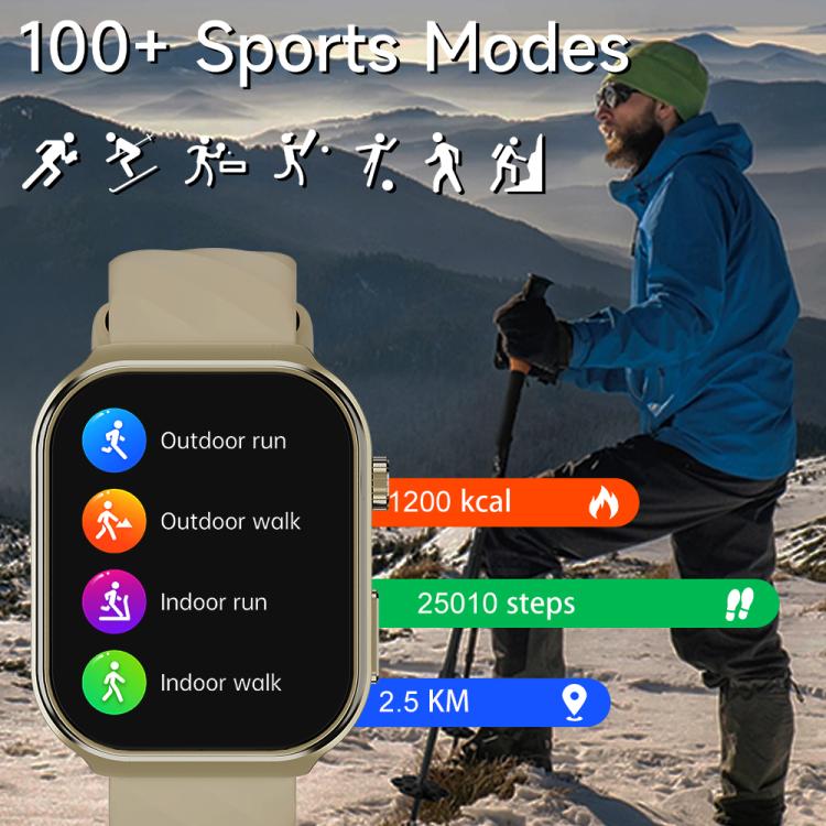 U13 2.2 inch IPS Curved Screen Smart Watch Supports BT Call(Black)