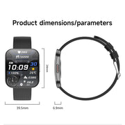 U17 1.85 inch Ultra-thin Curved Screen IP68 Sports Smart Watch(Black)
