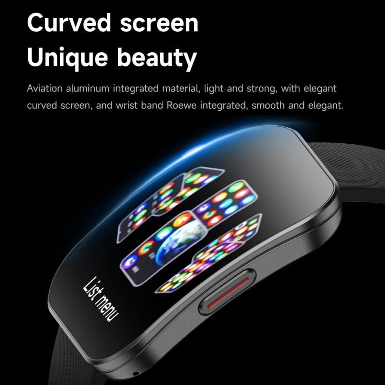 U17 1.85 inch Ultra-thin Curved Screen IP68 Sports Smart Watch(Black)