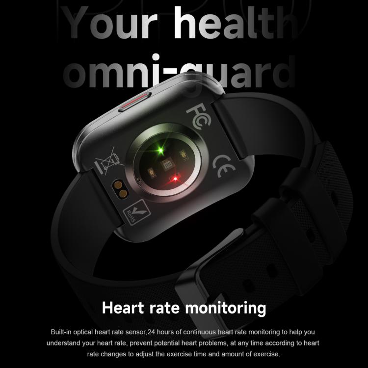U17 1.85 inch Ultra-thin Curved Screen IP68 Sports Smart Watch(Black)