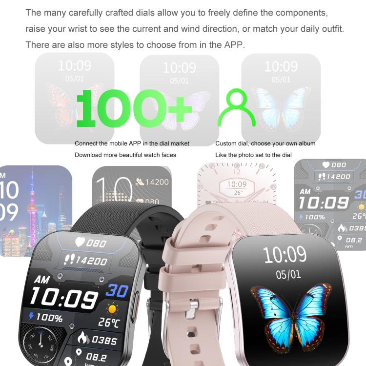 U17 1.85 inch Ultra-thin Curved Screen IP68 Sports Smart Watch(Rose Gold)