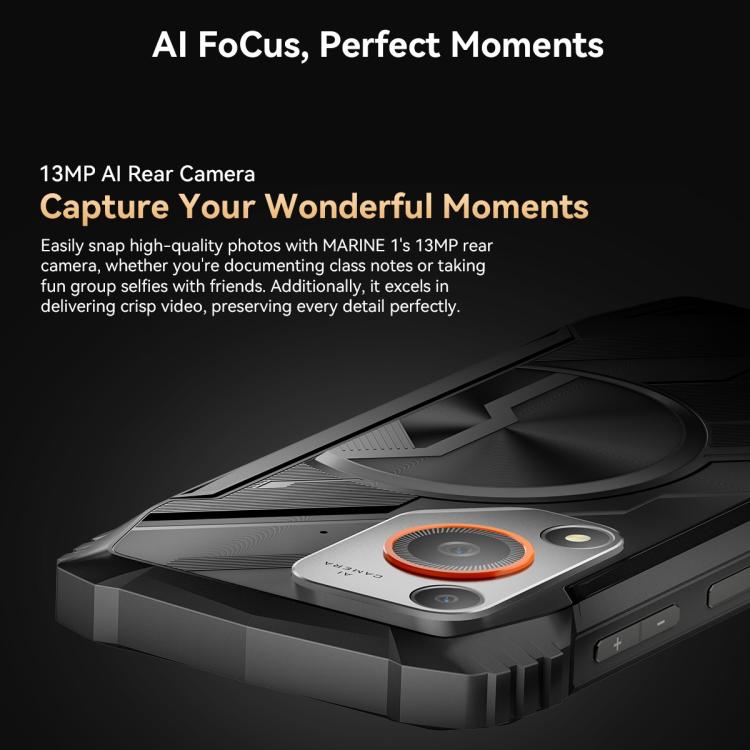 Blackview Oscal Marine 1, 4GB+128GB, 6.56 inch Android 15 Unisoc UMS9230E T615 Octa Core, Network: 4G, OTG, NFC(Orange) - free shipping - PMC TechLife - Order now!