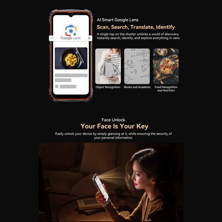 Blackview Oscal Marine 1, 4GB+128GB, 6.56 inch Android 15 Unisoc UMS9230E T615 Octa Core, Network: 4G, OTG, NFC(Orange) - free shipping - PMC TechLife - Order now!