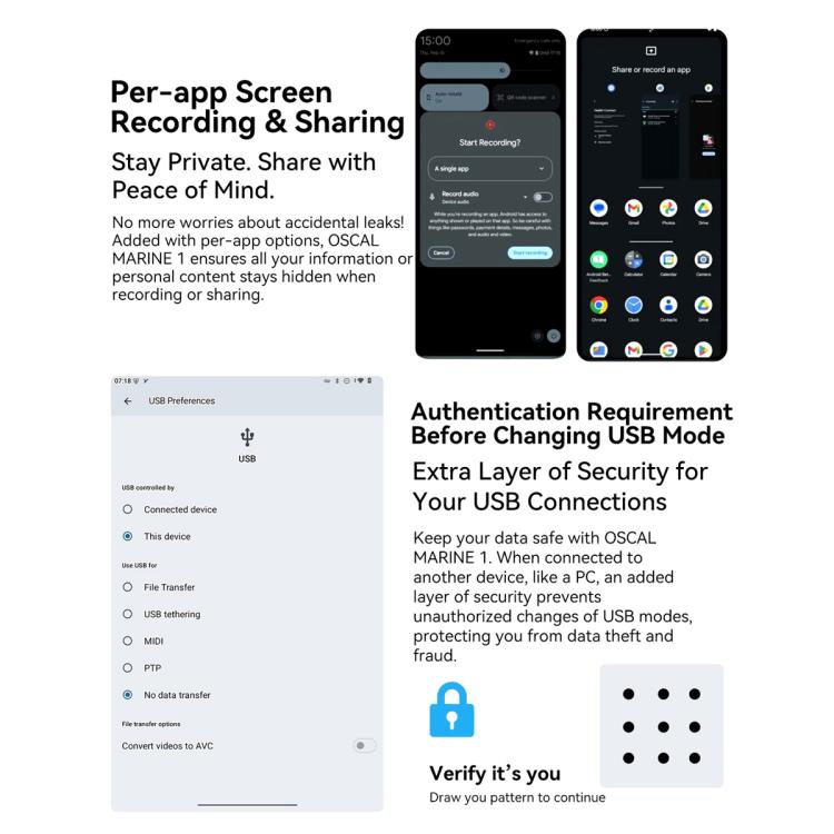 Blackview Oscal Marine 1, 4GB+128GB, 6.56 inch Android 15 Unisoc UMS9230E T615 Octa Core, Network: 4G, OTG, NFC(Orange) - free shipping - PMC TechLife - Order now!