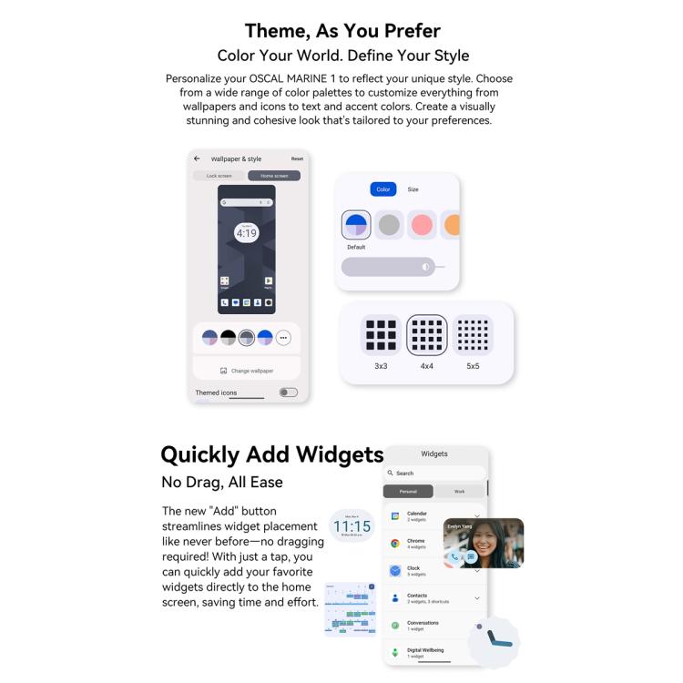 Blackview Oscal Marine 1, 4GB+128GB, 6.56 inch Android 15 Unisoc UMS9230E T615 Octa Core, Network: 4G, OTG, NFC(Black) - free shipping - PMC TechLife - Order now!