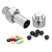 Simulation Spare Tire Screw Capsule Medicine Storage Tank Pill Storage Organizer(Black)